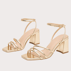 Gold Heeled Sandals