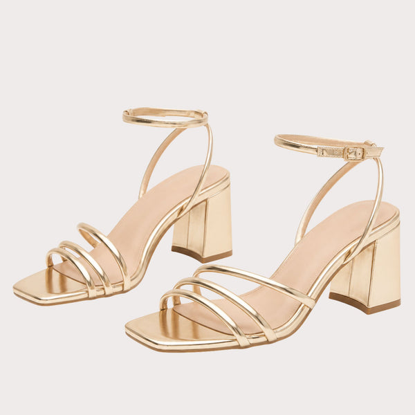Gold Heeled Sandals