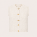 Seaside Knit Gilet – Off White