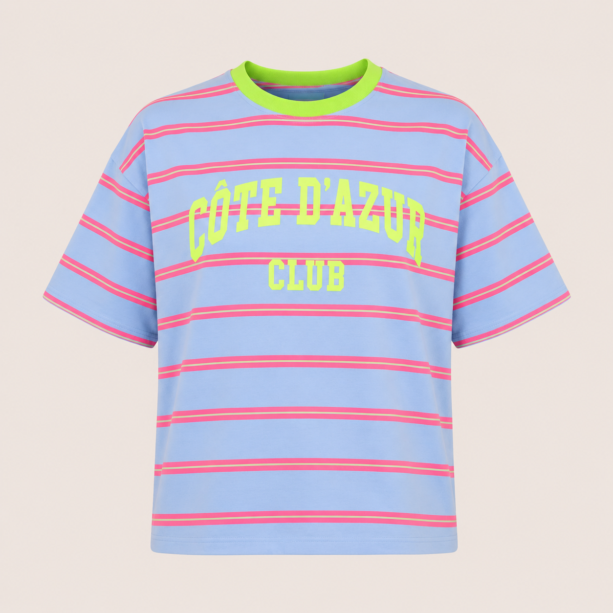 Côte d’Azur Club Tee - neongroen