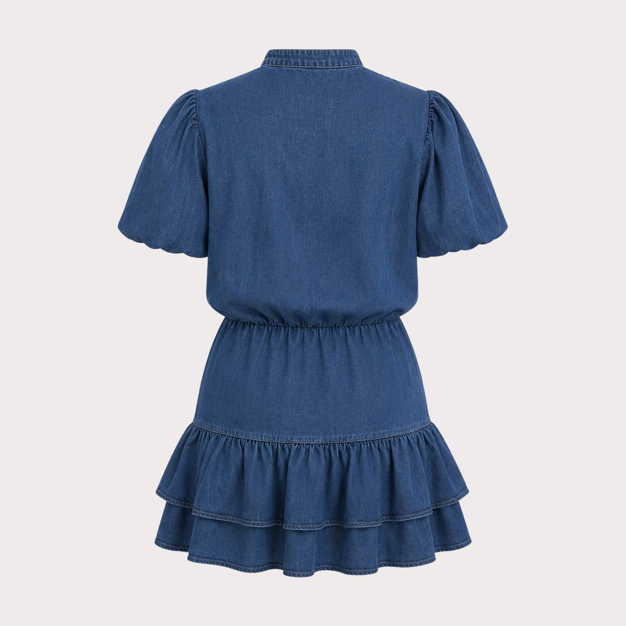 Denim Ruffle Dress