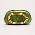 Marble Clutch Bag met Gouden C-Sluiting