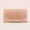 Pleated Glitter Envelope Clutch