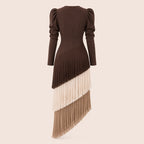 V-Neck Fringe Maxi Jurk