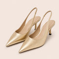 Metallic Slingback Pumps