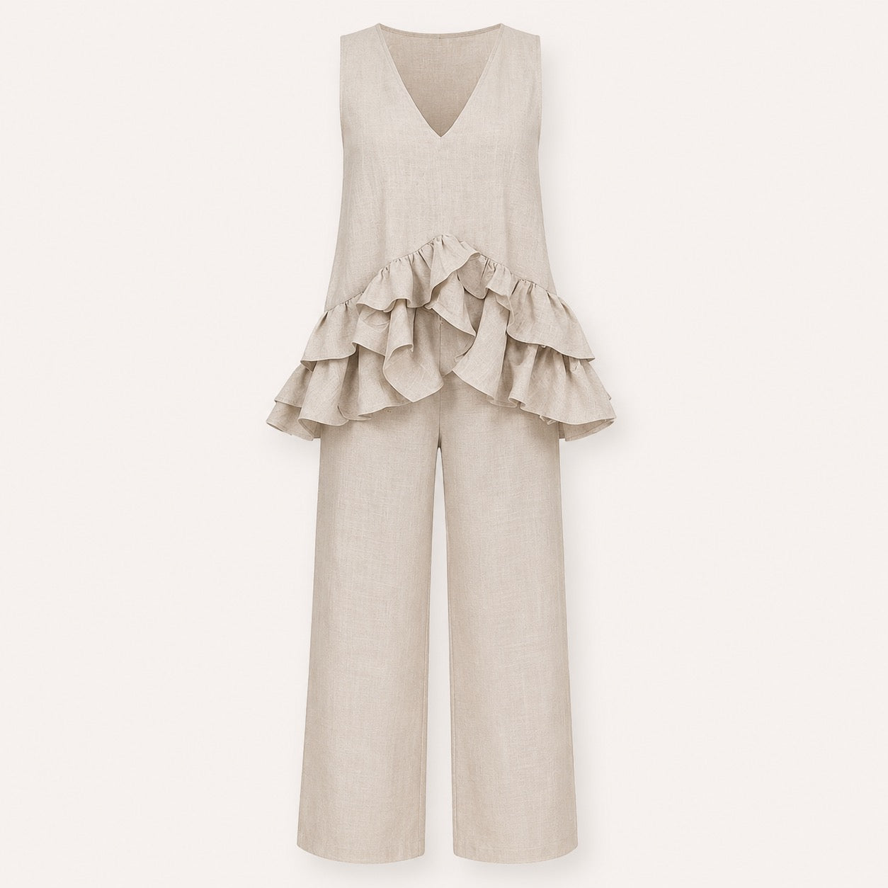 Linnen Ruffle Set