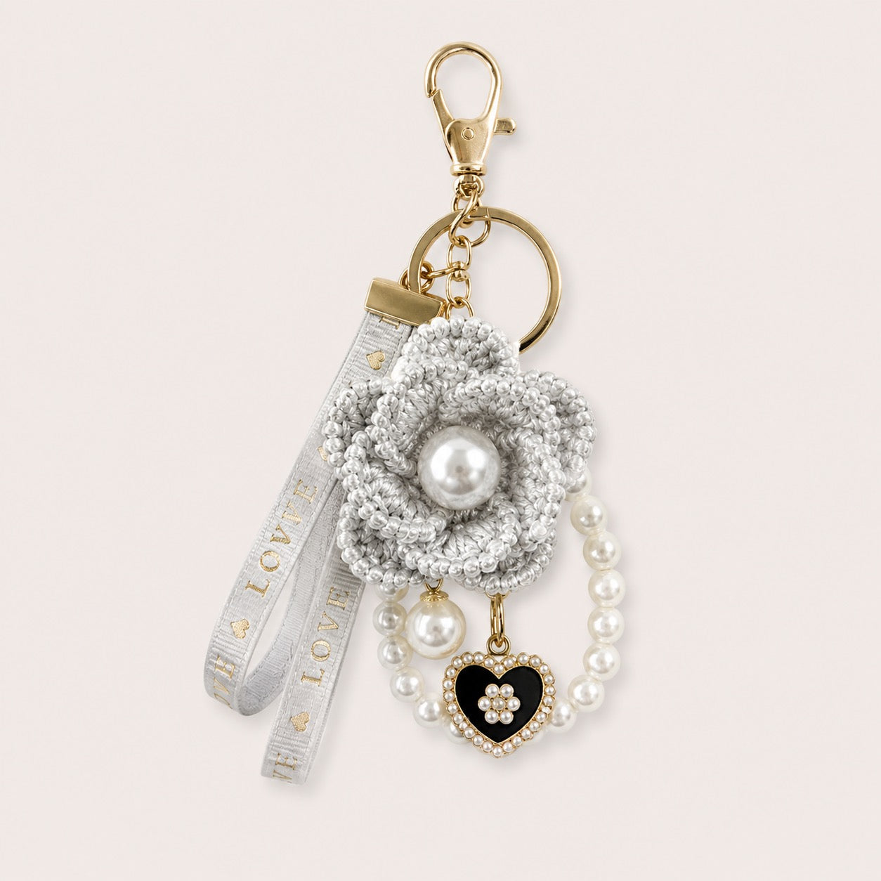 Pearl Bloom Bag Charm