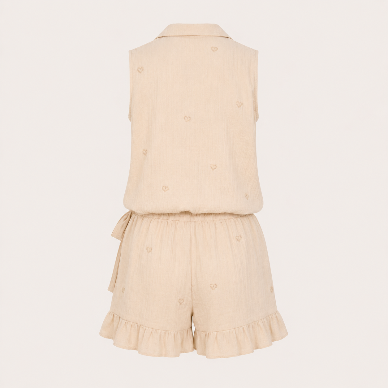 Heart Breeze Co-ord Set – Champagne