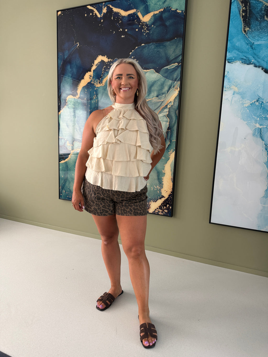 Ruffle Halter Top