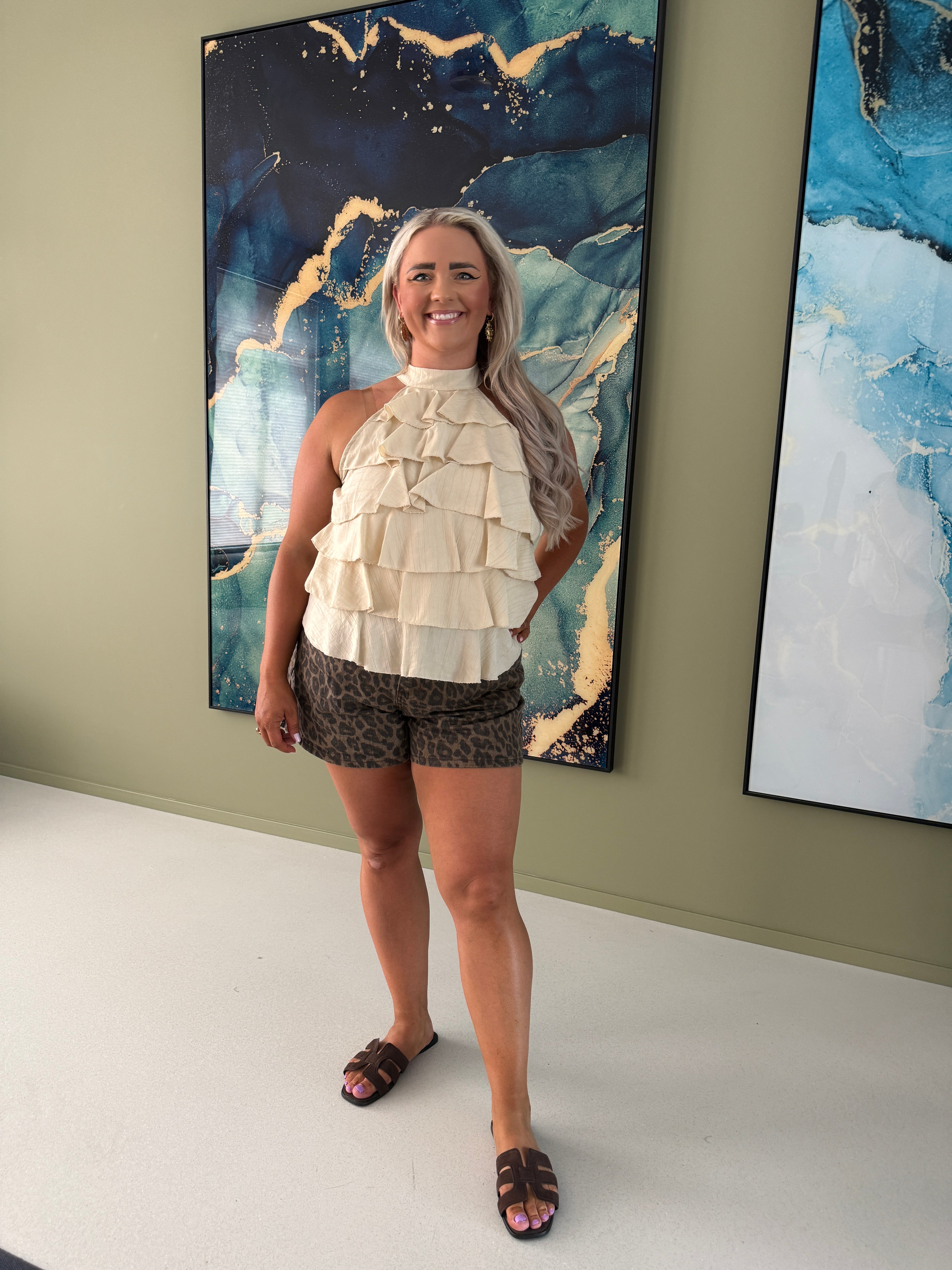 Ruffle Halter Top