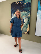 Denim Ruffle Dress