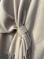 Cozy Wrap Poncho - beige
