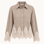 Lace & Check Blouse