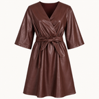 Mocha Leather Dress