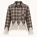 Lace & Check Blouse