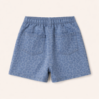 Leopard Denim Short