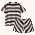 Stripe Set Bruin/Wit