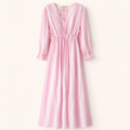 Darling Maxi Dress - Roze/Wit