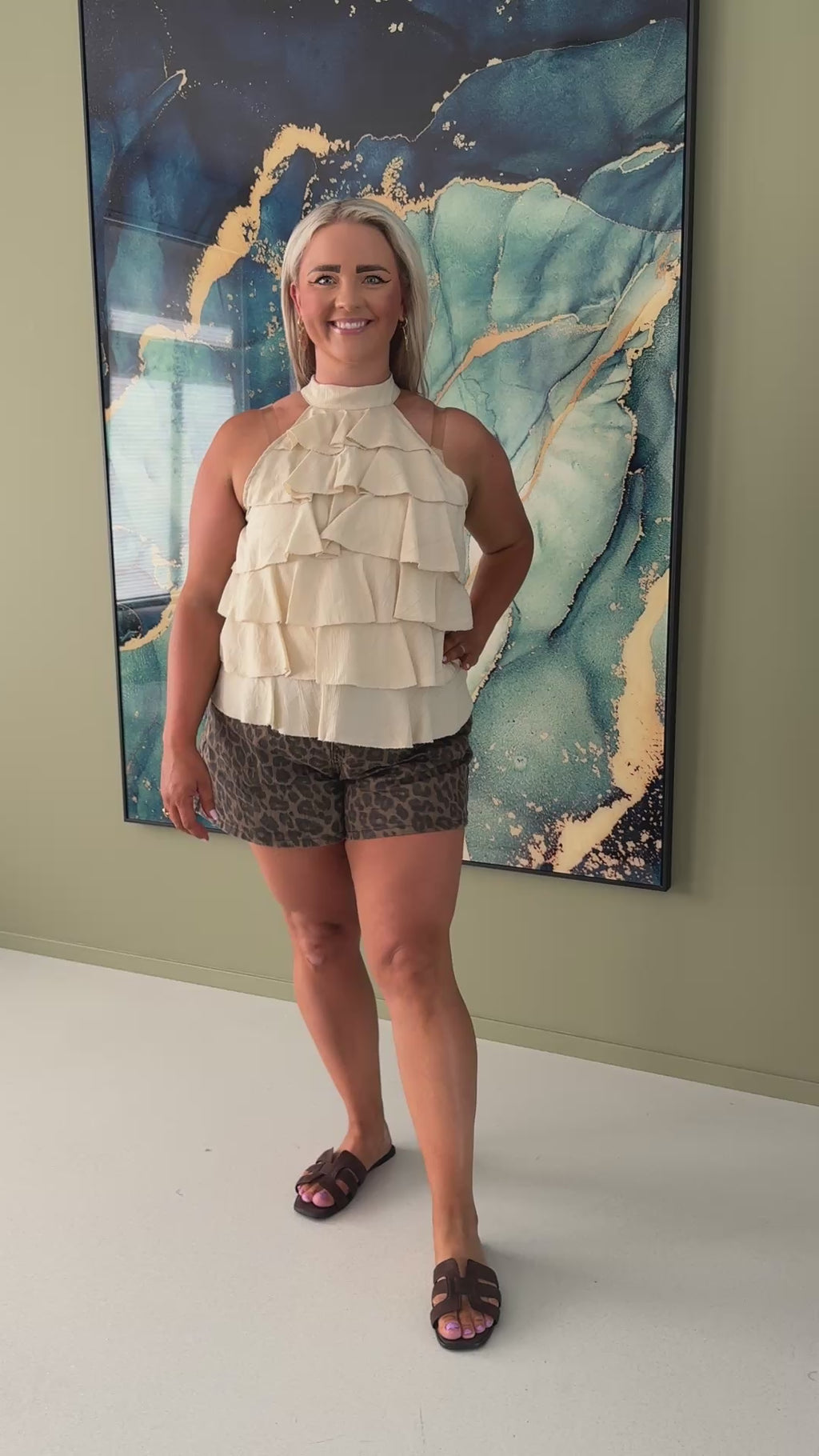Ruffle Halter Top