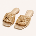 Gold Knot Slide Sandals