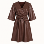 Mocha Leather Dress